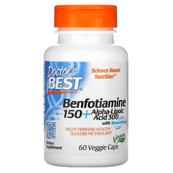BENFOTIAMINE 150,Hjelper med å opprettholde sunn metabolisme av glukose.  Med BenfoPure ®  Med 60 kapsler.