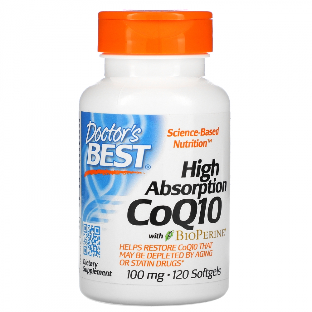 CoQ10  - høy opptaklig med bioperine.  100 mg - 120  kapsler