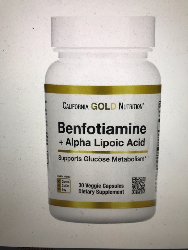 California Gold Nutrition, Benfotiamine + Alpha Lipoic Acid, 30 Veggie Capsules.