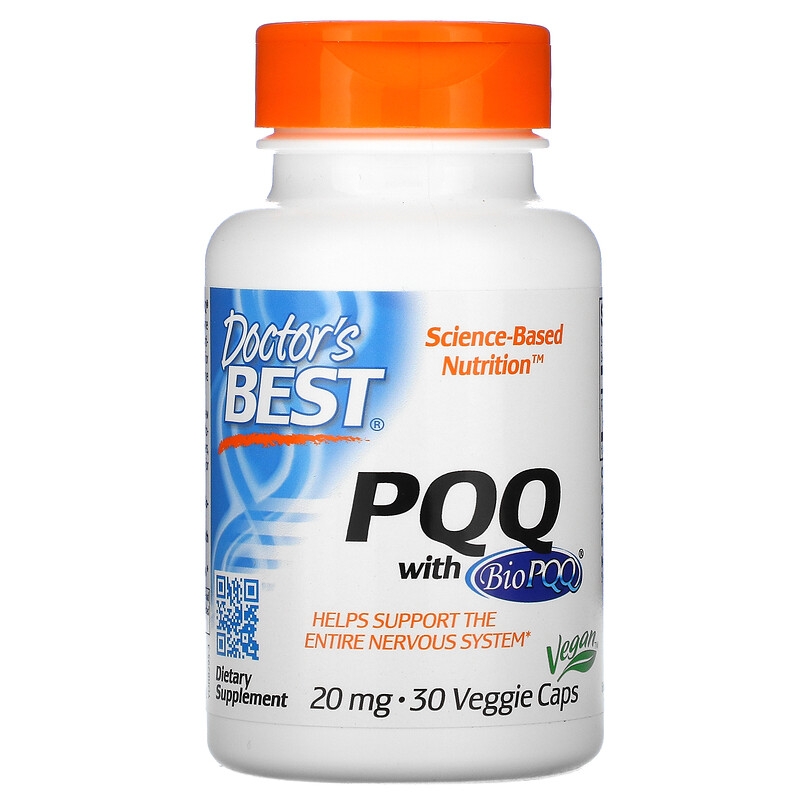 Doctor's Best PQQ med BioPQQ® gir pyrrolokinolinkinon (PQQ). PQQ er en polyfenol med antioksidantegenskaper som er viktig for energiproduksjon og støtter nerveceller og kognitive funksjoner.